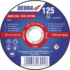 Dedra Tarcza 125x3,2 x22,2mm do ciecia stali - F1312