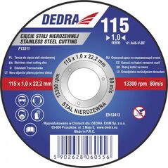 Dedra Tarcza 125x1,5x22,2mm do ciecia stali nierdzewnej Inox - F13322
