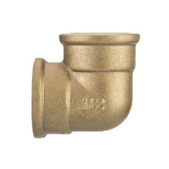 Invena Kolanko mosiężne nakrętno-nakrętne gwint wewn./wewn. 3/8" - ZM-02-010