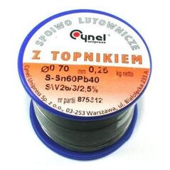 Lut cynowy z topnikiem fi 2,00 250g