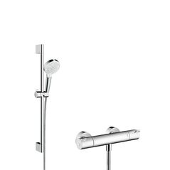 Zestaw prysznicowy Hansgrohe Crometta przesuwny z baterią termostatyczną biały (27812400)