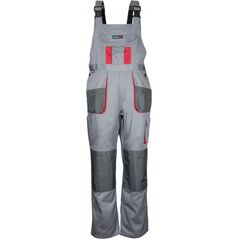 Dedra Spodnie ochronne ogrodniczki Comfort Line szare rozmiar LD / 54 (BH3SO-LD)