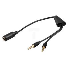 Adapter AV Goobay Jack 3.5mm - Jack 3.5mm x2 czarny (48980)