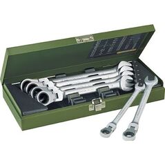 Proxxon Zestaw kluczy płasko-oczkowych z przegubem i grzechotką 8-19mm 7szt. (PR23068)