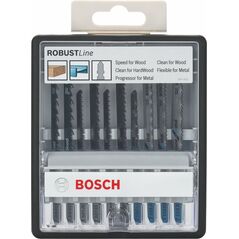 Bosch Zestaw brzeszczotów do wyrzynarki Wood and Metal, Robust Line, 10 szt.