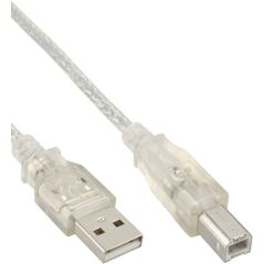 Kabel USB InLine USB-A - USB-B 10 m Przezroczysty (34550H)