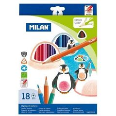 Milan Kredki ołówkowe trójkątne 18 kol. w kartonowym op. MILAN - 0722318 MILAN