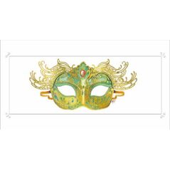 DA VINCI Karnet Maska zielony 12x23 cm + koperta (G06 29A 222)