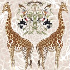 Museums & Galleries Karnet kwadrat Giraffe z kopertą