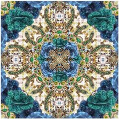 Museums & Galleries Karnet kwadrat Blue Precious Rose z kopertą