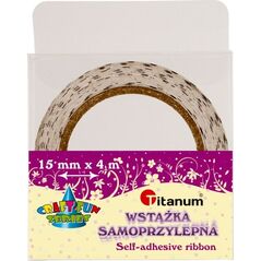 Titanum Taśma dekoracyjna 1,5x4m Ecry w czarne kropki