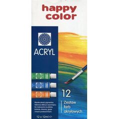 Happy Color Farby akrylowe 12 kolorów