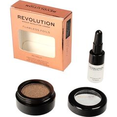 Makeup Revolution Flawless Foils Metaliczny cień do powiek + baza Retreat