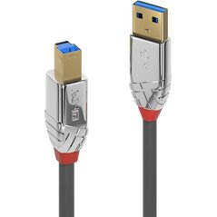 Kabel USB Lindy USB-A - USB-B 1 m Szary (36661)