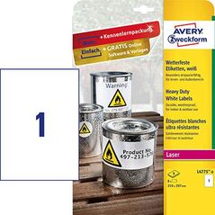 Avery Zweckform ETYKIETY ZF L4775-8 210X297 MM WODOODPORNE, 8 ARKUSZY