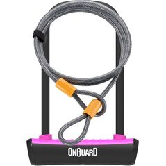 OnGuard Zapięcie rowerowe U-Lock Neon różowe 10x1200 mm (8154PN)