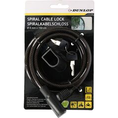 Dunlop Zapięcie rowerowe 8mmx150cm na klucz czarne (56375)