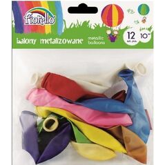 Fiorello Balony Metal 10'' mix 12 sztuk FIORELLO