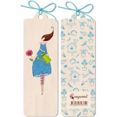 Cozywood Zakładka drewniana Kobieta z konewką