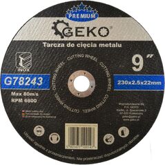 Geko tarcza do cięcia metalu PREMIUM 230x2.5 Inox (G78243)