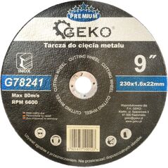 Geko tarcza do cięcia metalu Premium 230x1.6 Inox (G78241)