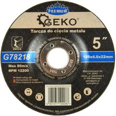 Geko Tarcza do szlifowania metalu GEKO PREMIUM 125x6 Inox (5/25/100)