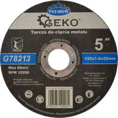 Geko tarcza do cięcia metalu Premium 125x1.6 Inox (G78213)