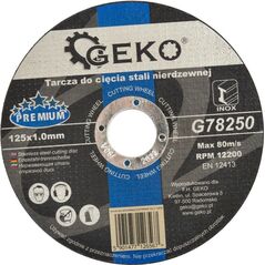 Geko tarcza do cięcia stali nierdzewnej PREMIUM 125x1.0 (G78250)