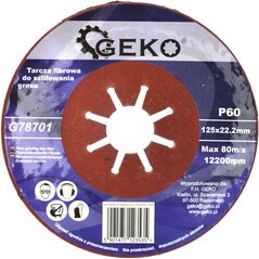 Geko tarcza fibrowa do szlifowania gresu 125mm P60 (G78701)