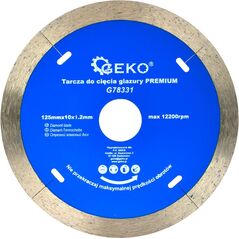 Geko Tarcza do cięcia glazury 125mmx10x1.2mm PREMIUM (200)