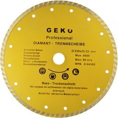 Geko Tarcza diam.230mm turbo GEKO PROFI(40)