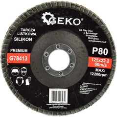 Geko Tarcza listkowa"SILIKON" 125mm P80 GEKO PREMIUM(10/200)