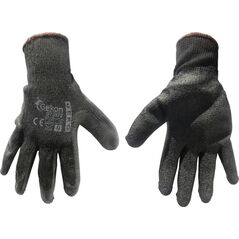 Geko Rękawice ochronne GEKON r.9/latex,czarne grube/(12/240)