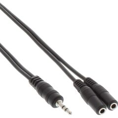 Kabel InLine Jack 3.5mm - Jack 3.5mm x2 2m czarny (99300B)