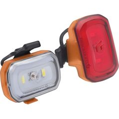Blackburn Zestaw lampki Click USB przód 60 lumenów, tył 20 lumenów pomarańczowe