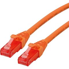 Roline ROLINE - Patch- Cable - RJ- 45 (M) to RJ- 45 (M) - 1.5 m - UTP - CAT 6 - halogen free, shaped, stranded - orange (21.15.2574)