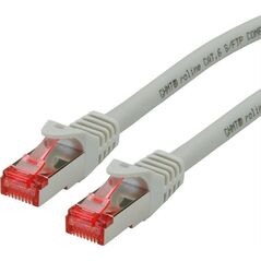Roline ROLINE - Patch- Cable - RJ- 45 (M) to RJ- 45 (M) - 10 m - SFTP, PiMF - CAT 6 - halogen free, shaped, stranded - gray (21.15.2607)