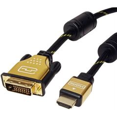 Kabel Roline 3m czarny złoty (JAB-3754681)