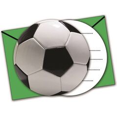 Procos2 Zaproszenie z kopertą Football party 6szt.