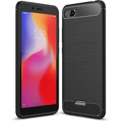 CASE ETUI CARBON LUX CZARNY XIAOMI REDMI 6A