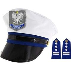 Akson Czapka Policjanta z pagonami rozmiar S do zabawy dla dzieci