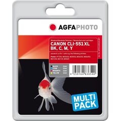 Tusz AgfaPhoto Tusz APCCLI551XLSET / CLI-551X (Black, Cyan, Magenta, Yellow)