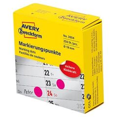 Avery Zweckform ETYKIETY ZF 3854 KÓŁKA DO ZAZNACZANIA 19 MM RÓŻOWE
