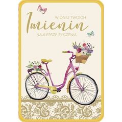 PASSION CARDS Karnet W dniu Twoich Imienin Najlepsze Życzenia DK-636