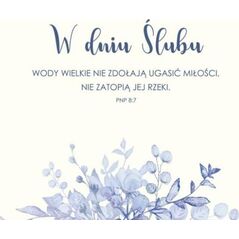Szaron Kartka Składana Ślub - Wody wielkie nie ugaszą