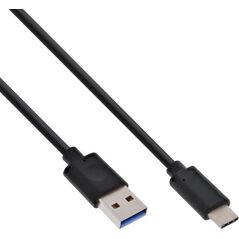 Kabel USB InLine USB-A - USB-C 0.3 m Czarny (35717)