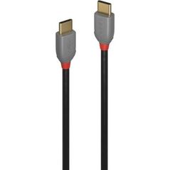 Kabel USB Lindy USB-C - USB-C 3 m Czarno-szary (36873)