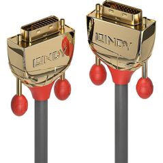 Kabel Lindy DVI-D - DVI-D 7.5m złoty (36205)