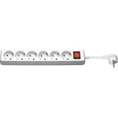 Listwa zasilająca MicroConnect 6 gniazd 1.8 m biała (GRU006W)