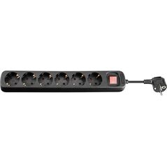 Listwa zasilająca MicroConnect 6 gniazd 1.8 m czarna (GRU006B)